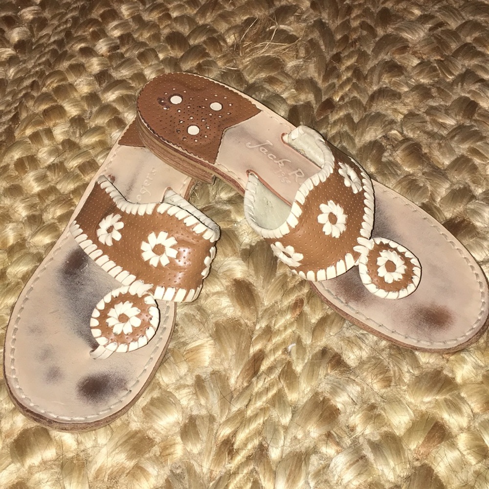 Jack Rogers Brown & Tan Palm Beach Sandal